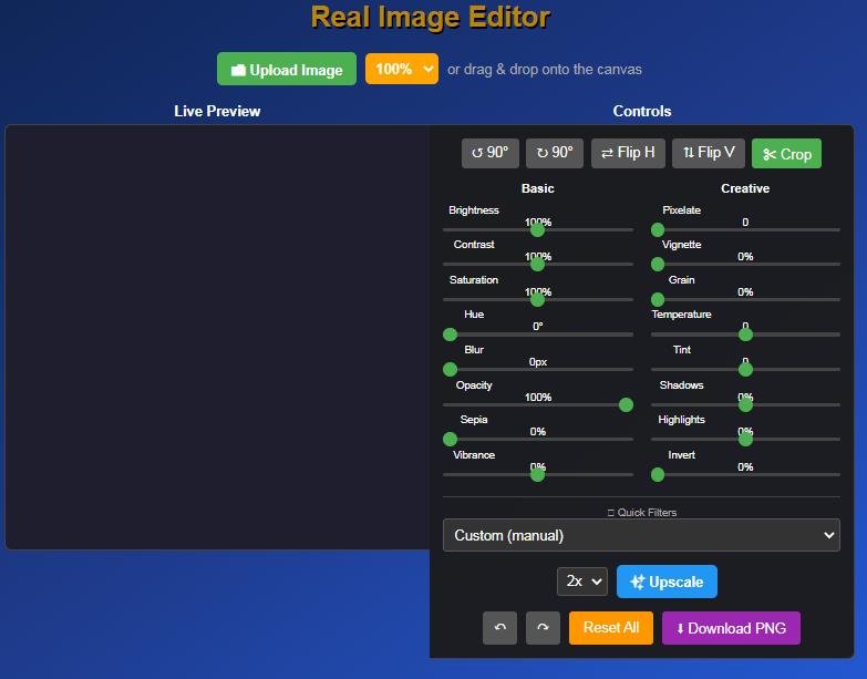 Real Image Editor ― Perchance Generator